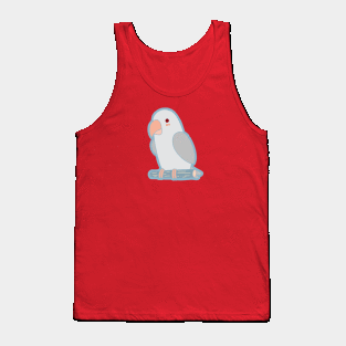 Cute Parrot - Gray Blue Tank Top